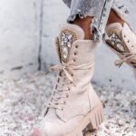 Workery zamszowe Rock Happo beżowe