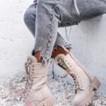 Workery zamszowe Rock Happo beżowe