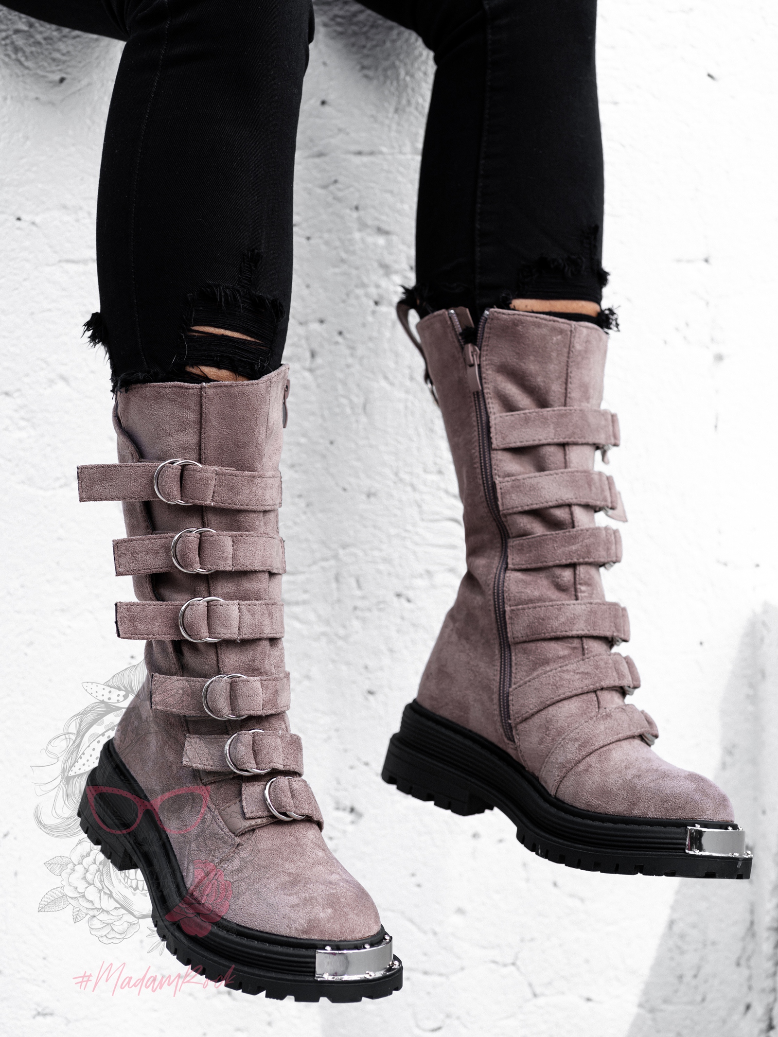 Workery z klamrami Rock Intrygo mocca