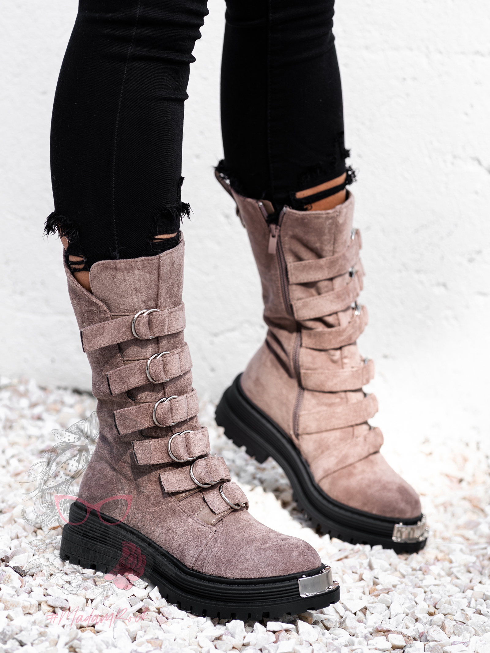 Workery z klamrami Rock Intrygo mocca