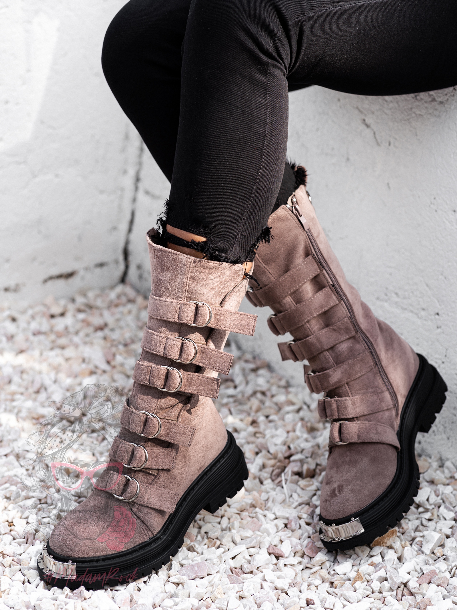 Workery z klamrami Rock Intrygo mocca