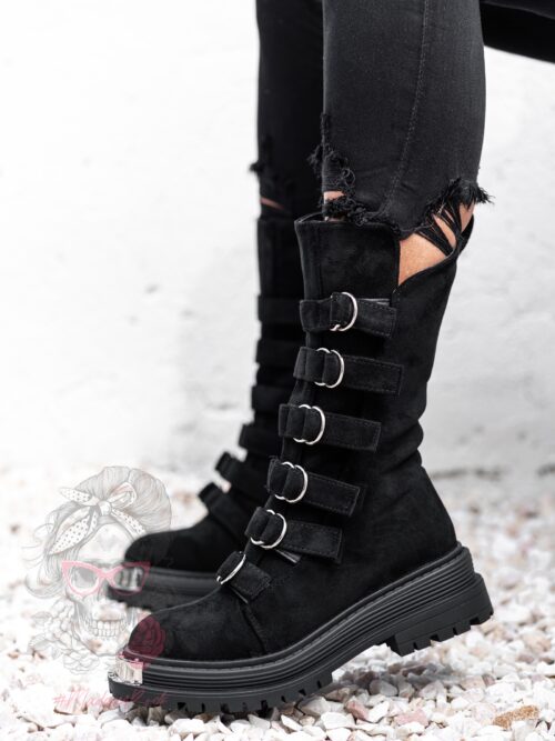 Workery z klamrami Rock Intrygo czarne