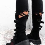 Workery z klamrami Rock Intrygo czarne