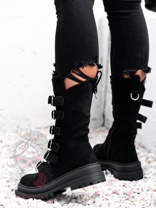 Workery z klamrami Rock Intrygo czarne