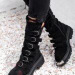 Workery z klamrami Rock Intrygo czarne