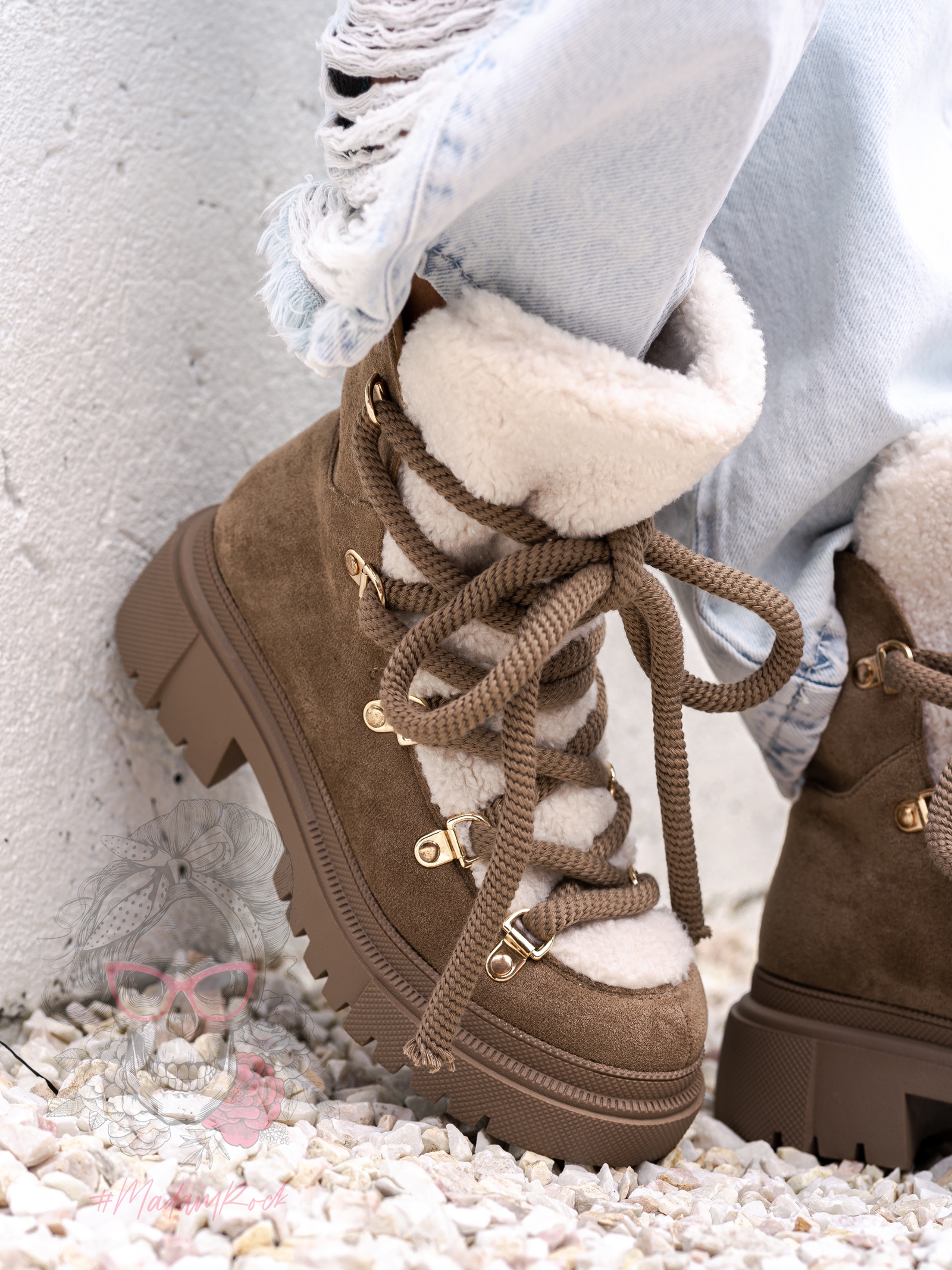 Botki z barankiem Madam Bemoli mocca