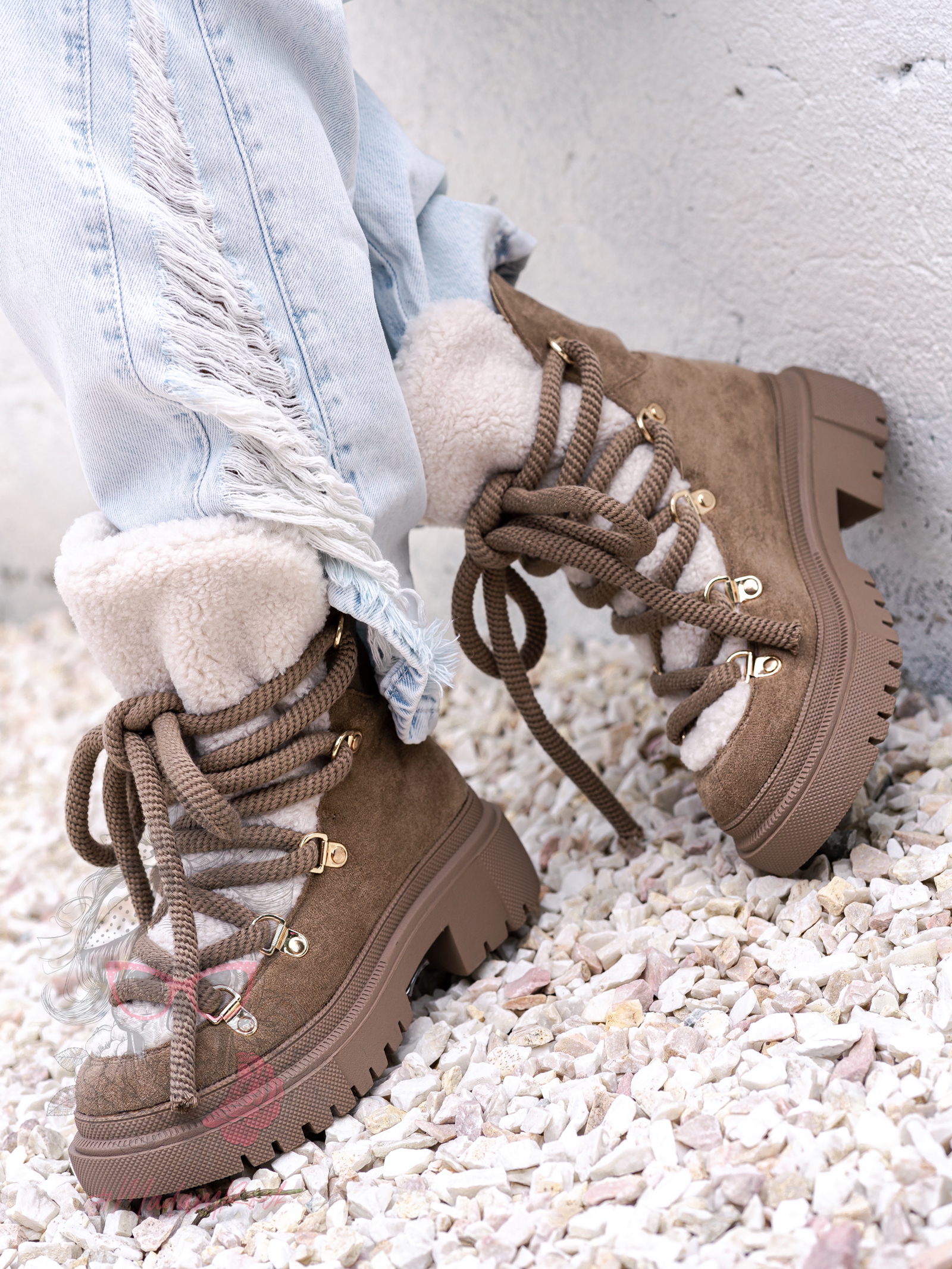 Botki z barankiem Madam Bemoli mocca