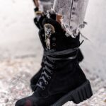 Workery zamszowe Rock Happo czarne