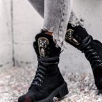 Workery zamszowe Rock Happo czarne