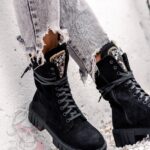 Workery zamszowe Rock Happo czarne