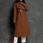 Płaszcz flauszowy Premium Fall karmelowy