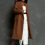 Płaszcz flauszowy Premium Fall karmelowy