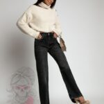 Spodnie jeansowe proste Darg czarne