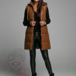 Kamizelka pikowana Cosy karmelowa