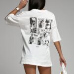 T-shirt oversize Time4 biały