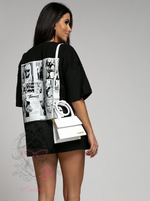 T-shirt oversize Time4 czarny