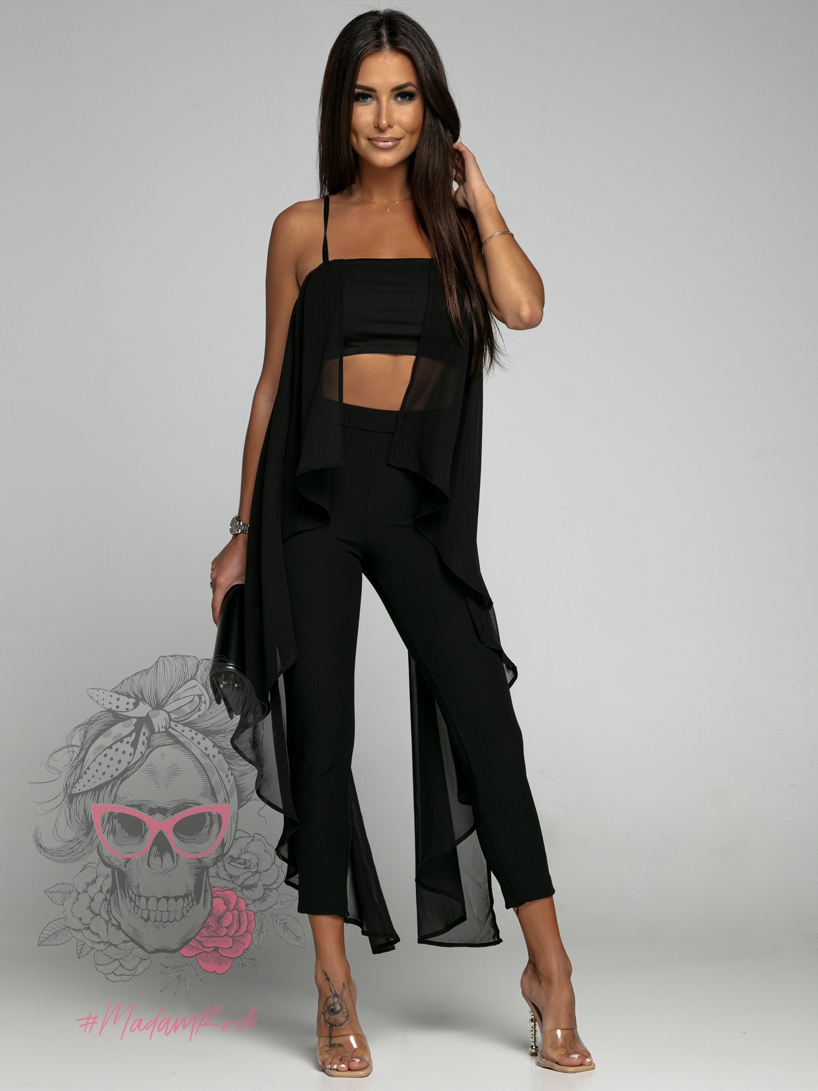 Spodnie eleganckie Moss czarne