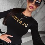 Body elastyczne długi rękaw Molta Ola Voga czarne