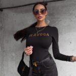 Body elastyczne długi rękaw Molta Ola Voga czarne