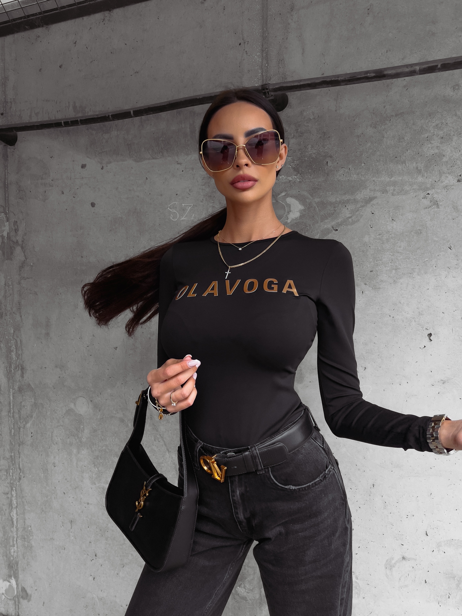 Body elastyczne długi rękaw Molta Ola Voga czarne Body elastyczne długi rękaw Molta Ola Voga czarne