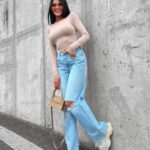 Bluzka dopasowana basic Pulia Ola Voga beżowa