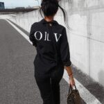 Koszula klasyczna bawełniana damska Saro Ola Voga czarna