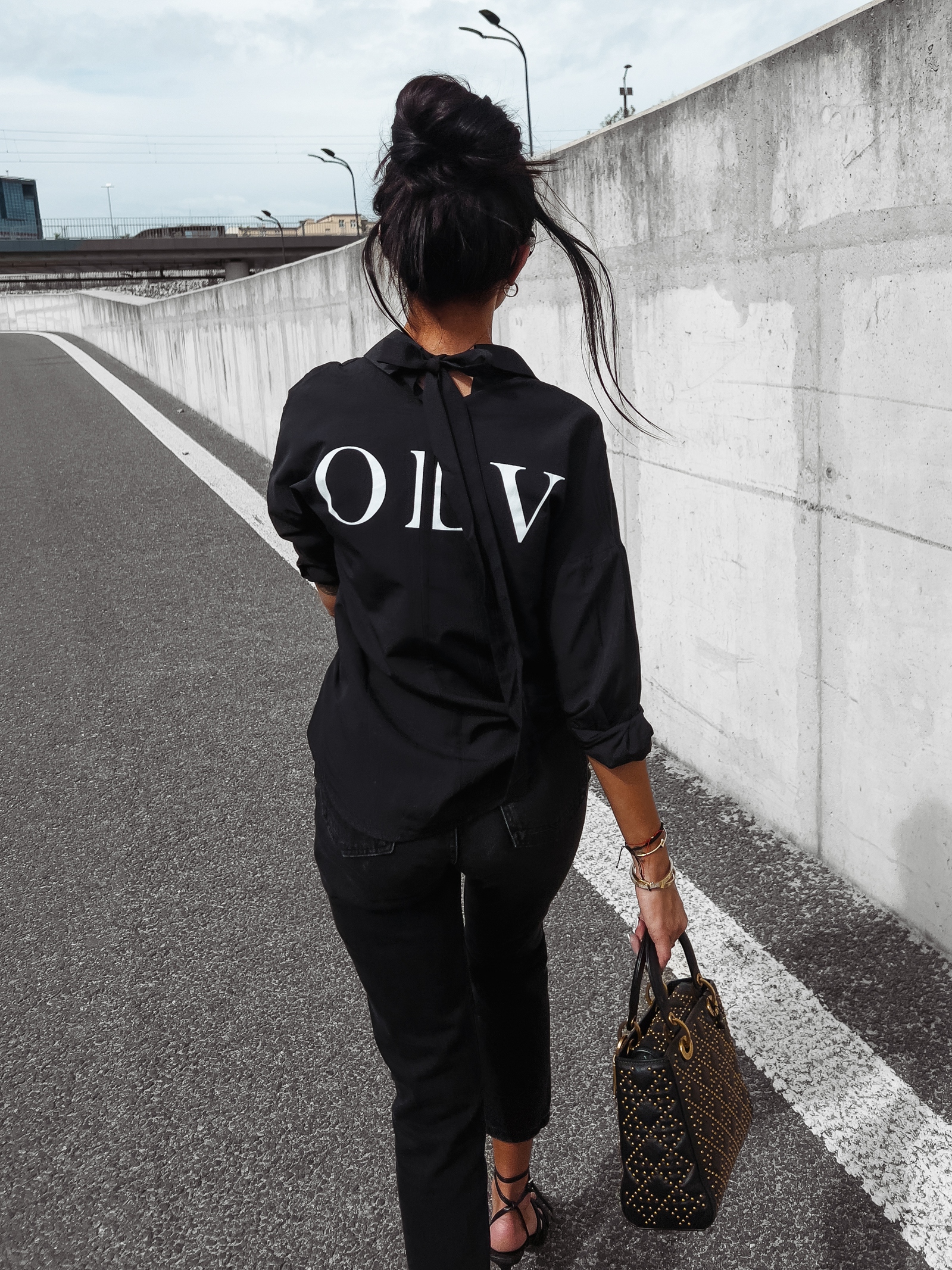 Koszula klasyczna bawełniana damska Saro Ola Voga czarna