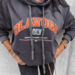 Bluza klasyczna damska z kapturem Ranci Ola Voga grafitowa