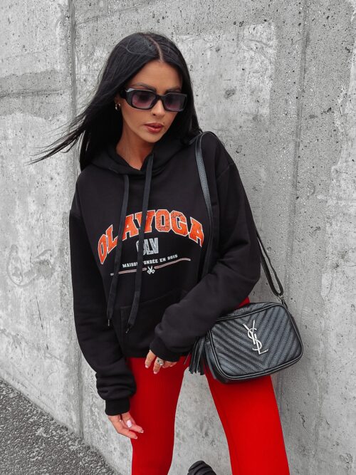 Bluza klasyczna damska z kapturem Ranci Ola Voga czarna