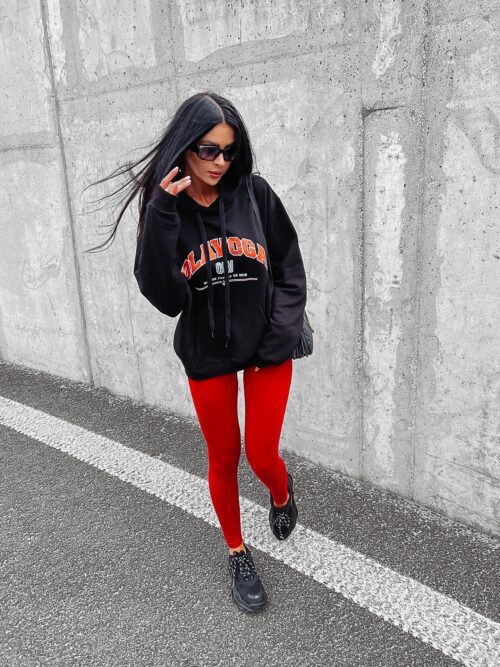 Bluza klasyczna damska z kapturem Ranci Ola Voga czarna