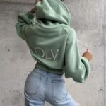 Bluza z kapturem damska Annaya Ola Voga oliwkowa