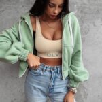 Bluza z kapturem damska Annaya Ola Voga oliwkowa