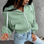 Bluza z kapturem damska Annaya Ola Voga oliwkowa