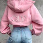 Bluza z kapturem damska Annaya Ola Voga pudrowy róż