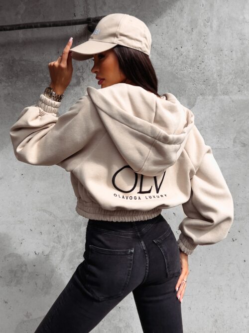 Bluza z kapturem damska Annaya Ola Voga beżowa