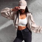 Bluza z kapturem damska Annaya Ola Voga beżowa