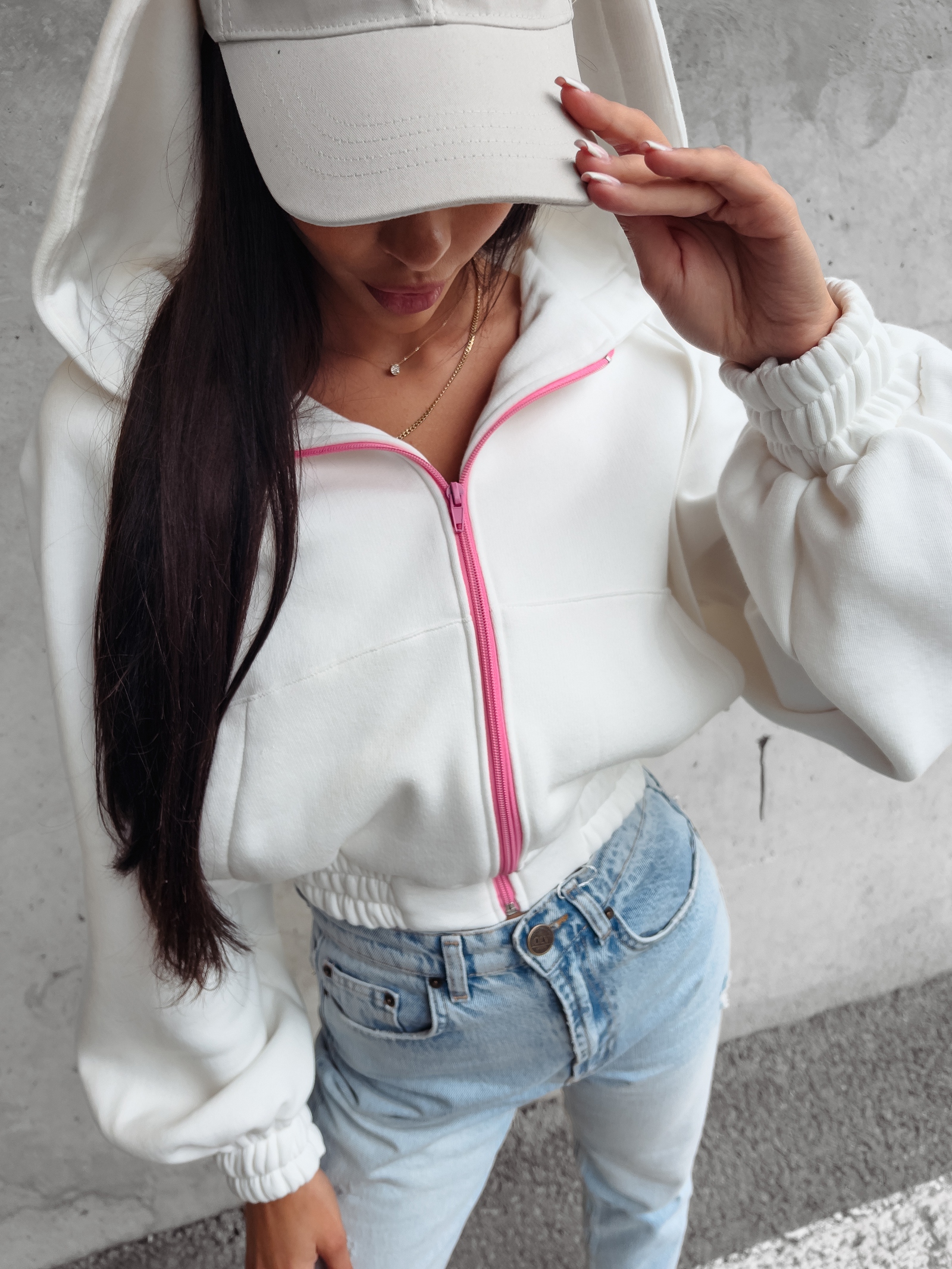 Bluza z kapturem damska Annaya Ola Voga ecru Bluza z kapturem damska Annaya Ola Voga ecru