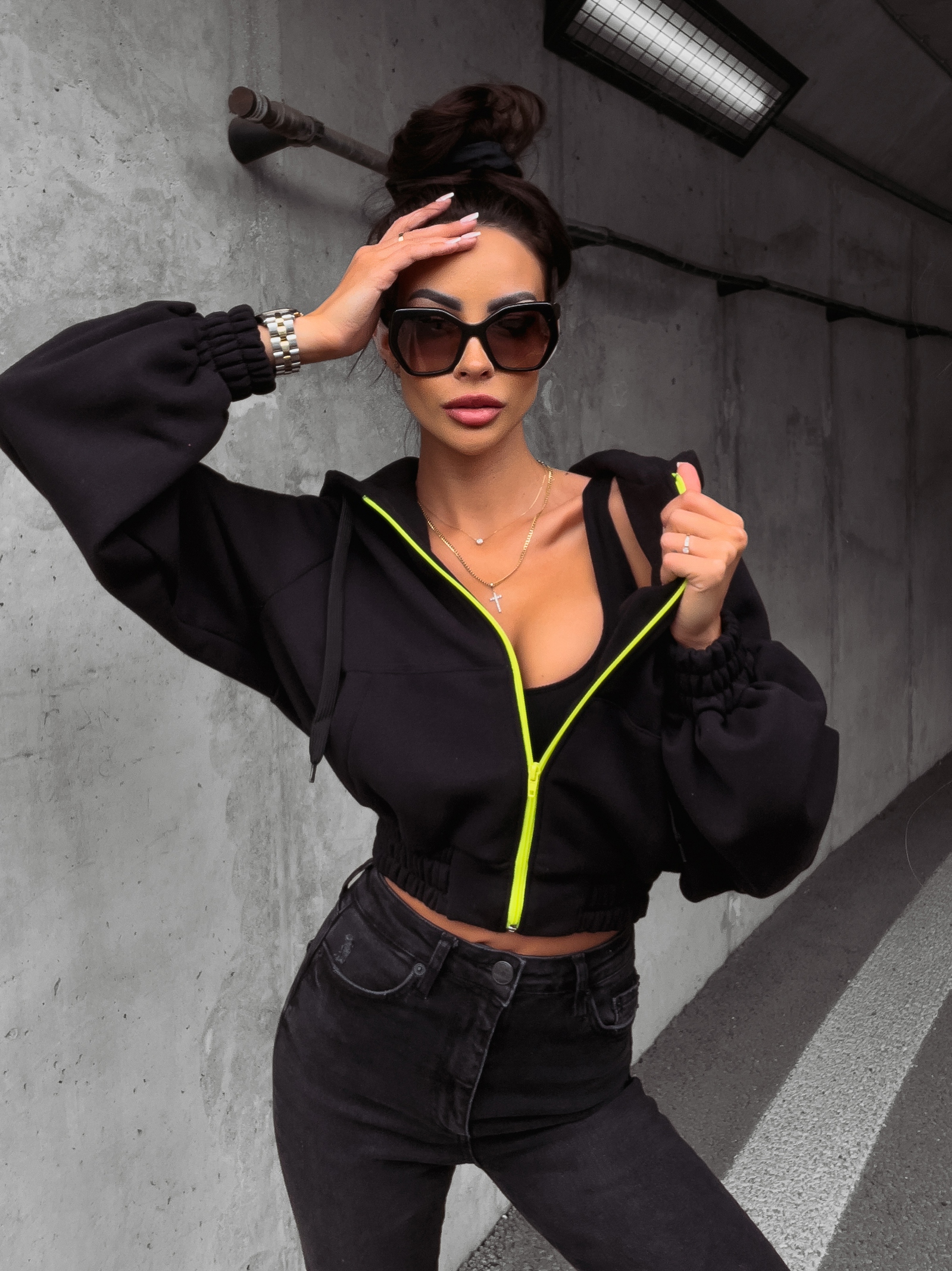 Bluza z kapturem damska Annaya Ola Voga czarna