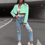 Żakiet damski gładki Kalosa Ola Voga pistacjowy