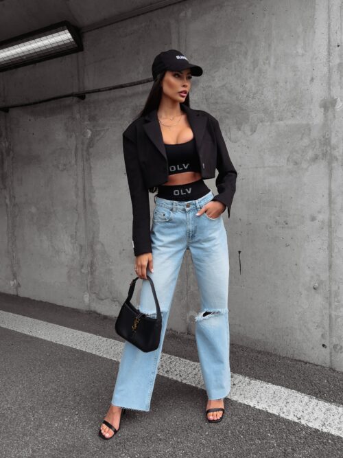 Żakiet damski gładki Kalosa Ola Voga czarny