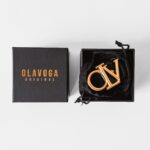 Pasek skórzany ze złota klamrą unisex Blaise2023 Ola Voga czarny