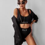 Komplet bieliźniany logowany Lagio 2023 Ola Voga czarny