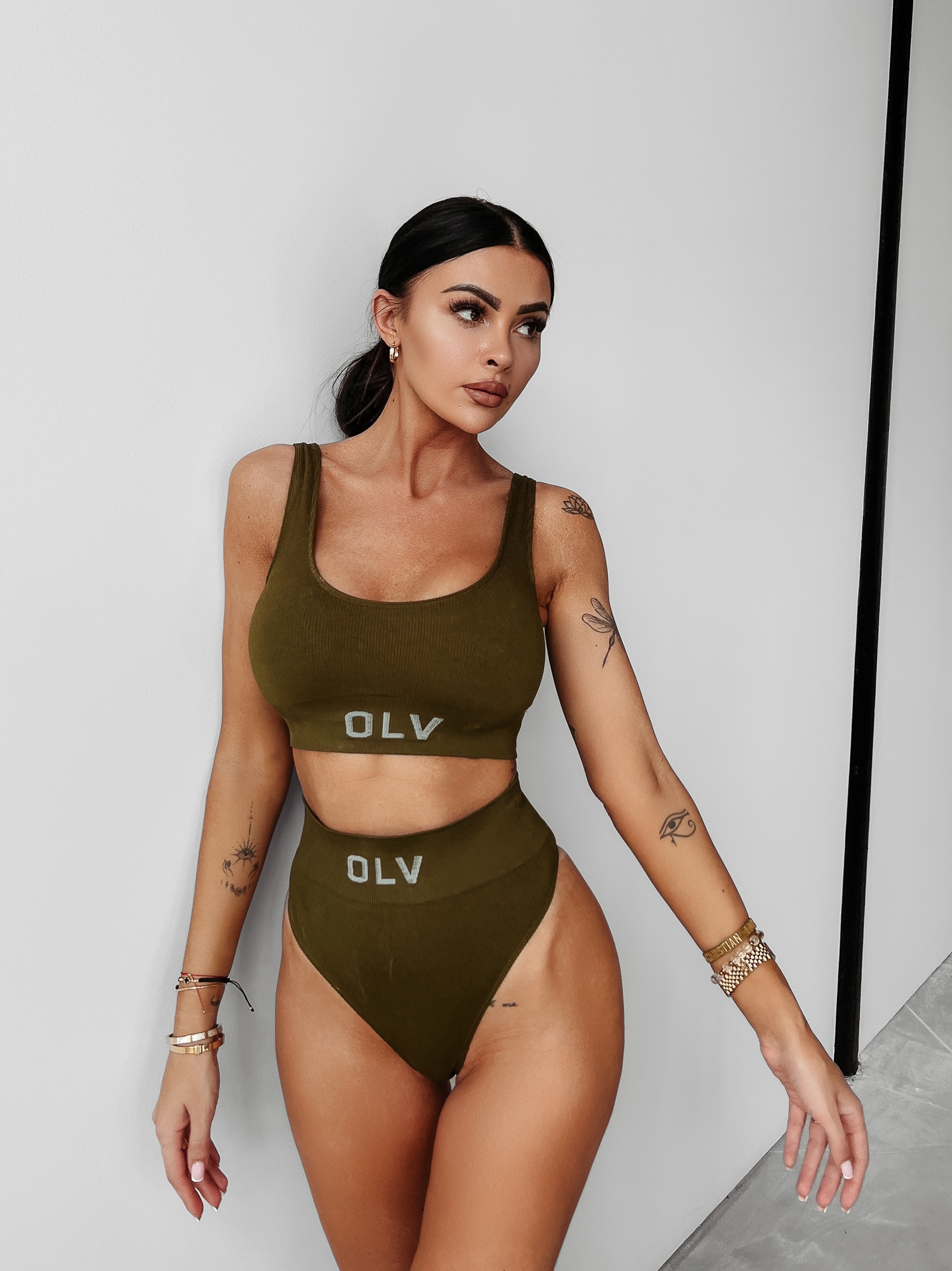 Komplet bieliźniany logowany Lagio 2023 Ola Voga khaki