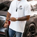 T-shirt bawełniany unisex różowy nadruk Sirty Ola Voga biały