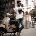 T-shirt bawełniany męski Texas Ola Voga ecru