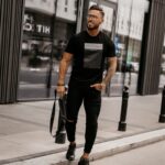 T-shirt bawełniany męski Texas Ola Voga czarny