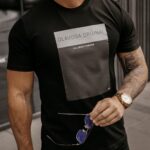 T-shirt bawełniany męski Texas Ola Voga czarny