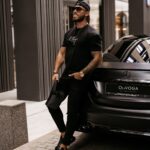 T-shirt męski z nadrukiem pantery Hunter Ola Voga czarny