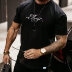 T-shirt męski z nadrukiem pantery Hunter Ola Voga czarny