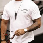 T-shirt męski bawełniany z nadrukiem Crd Ola Voga biały